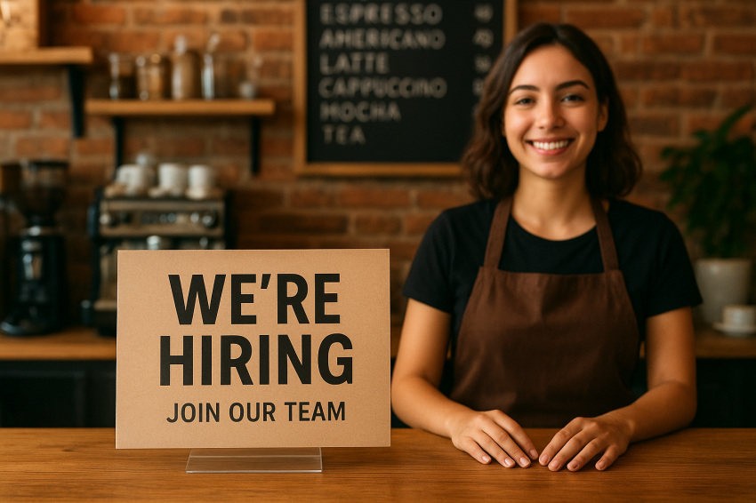 استخدام نیرو در کافه