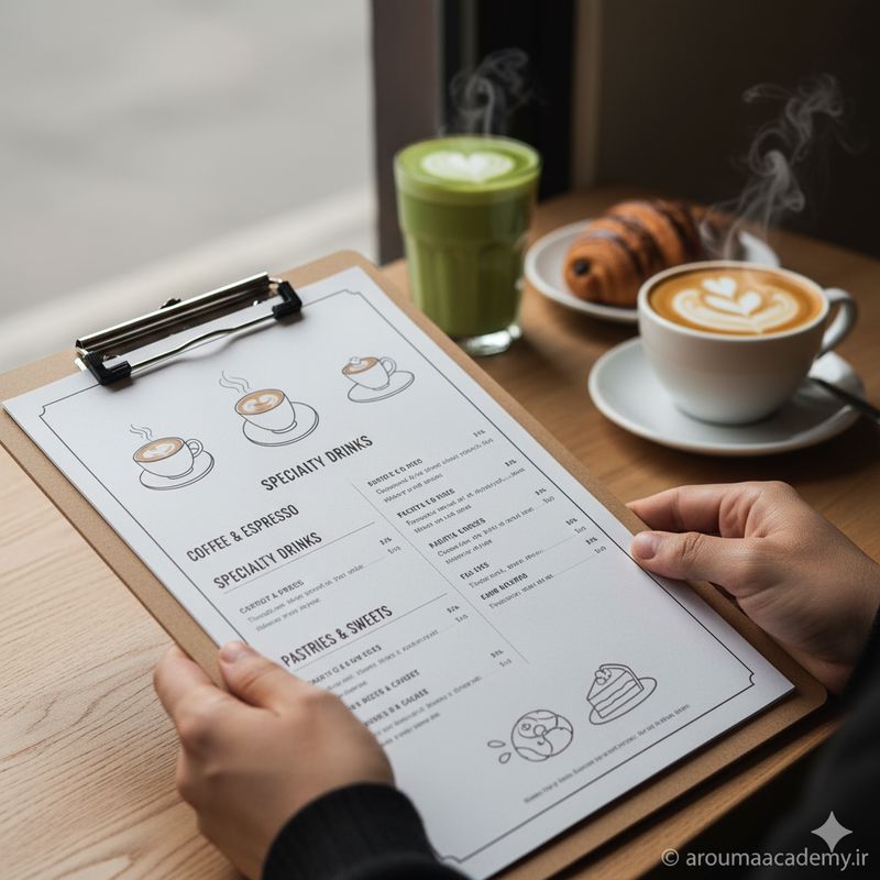 اصول طراحی منوی کافه با آروما آکادمی