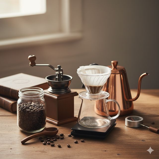 ابزارهای مورد نیاز برای قهوه‌های دمی
