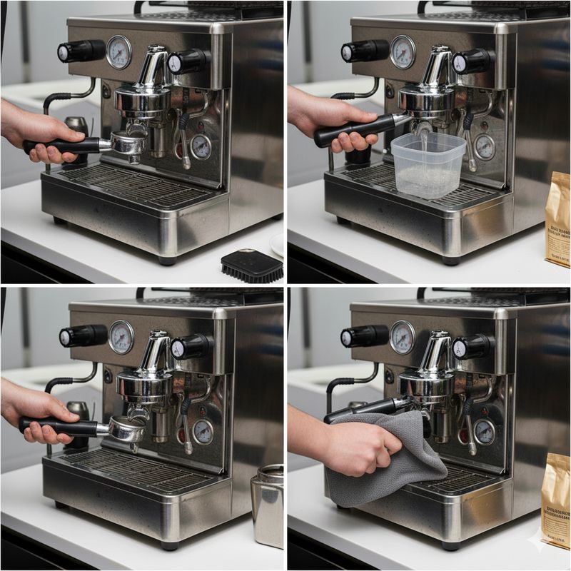 بک واش کردن ماشین اسپرسو