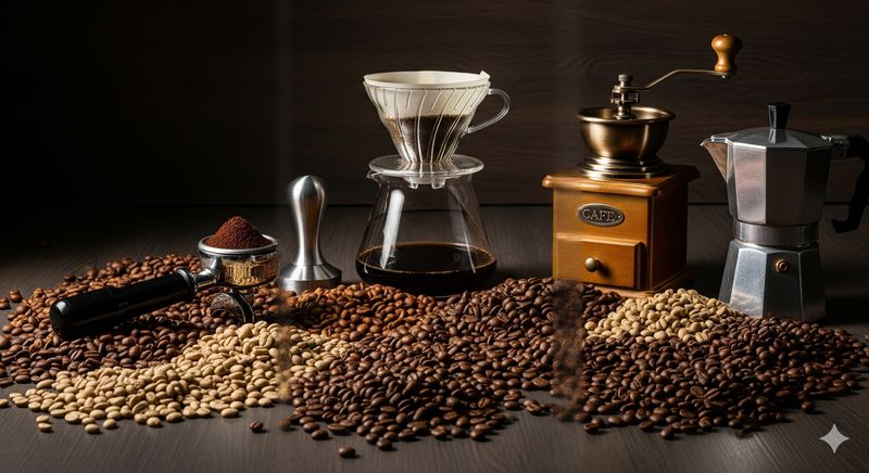 لاین های قهوه : هنر، علم و تجربهای جامع از دانه تا فنجان