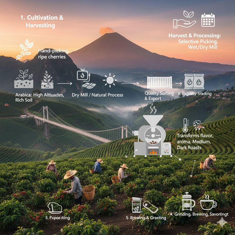 قهوه عربیکا در کدام کشورها کشت میشود