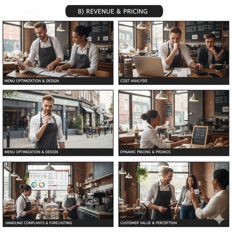 پارامترهای مدیریت کافه